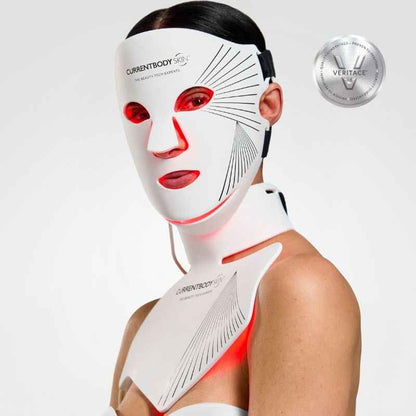 CurrentBody Skin LED Lichttherapie Maske der 2. Generation, Gesicht und Hals & Dekolleté Set - Black Friday Angebot