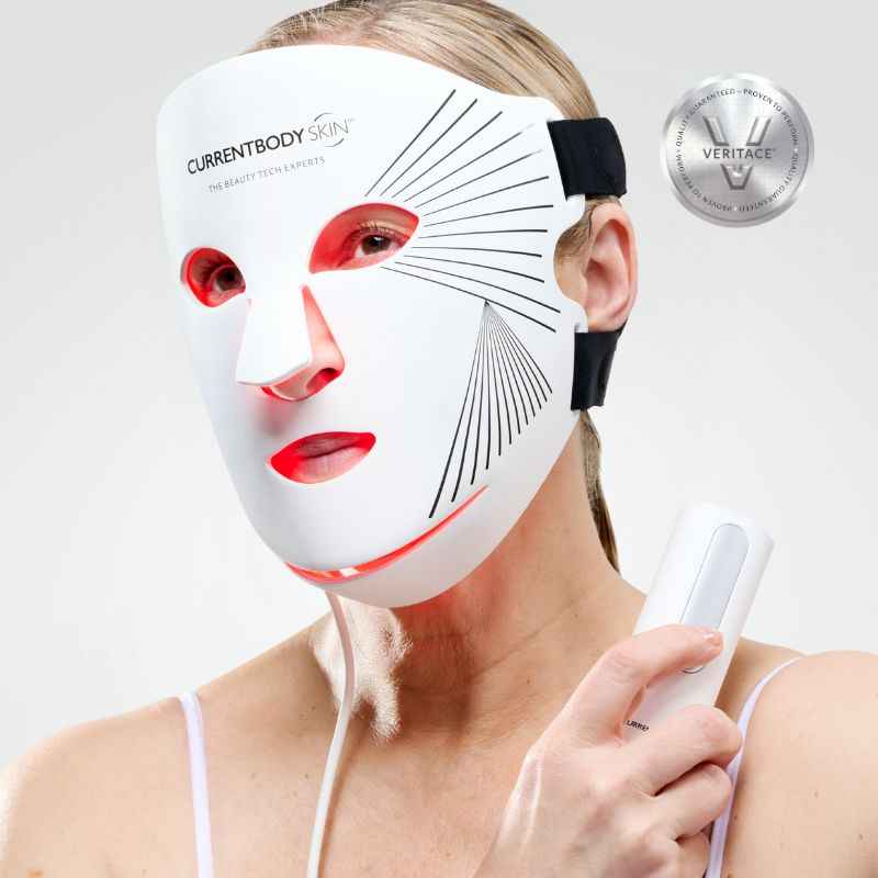 CurrentBody Skin LED Lichttherapie Maske der 2. Generation, Gesicht und Hals & Dekolleté Set - Black Friday Angebot